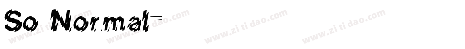 So Normal字体转换